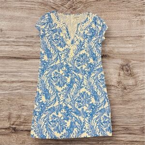 Lilly Pulitzer Brewster dress in the Resort White Aqua Lounge print Women’s Sz L